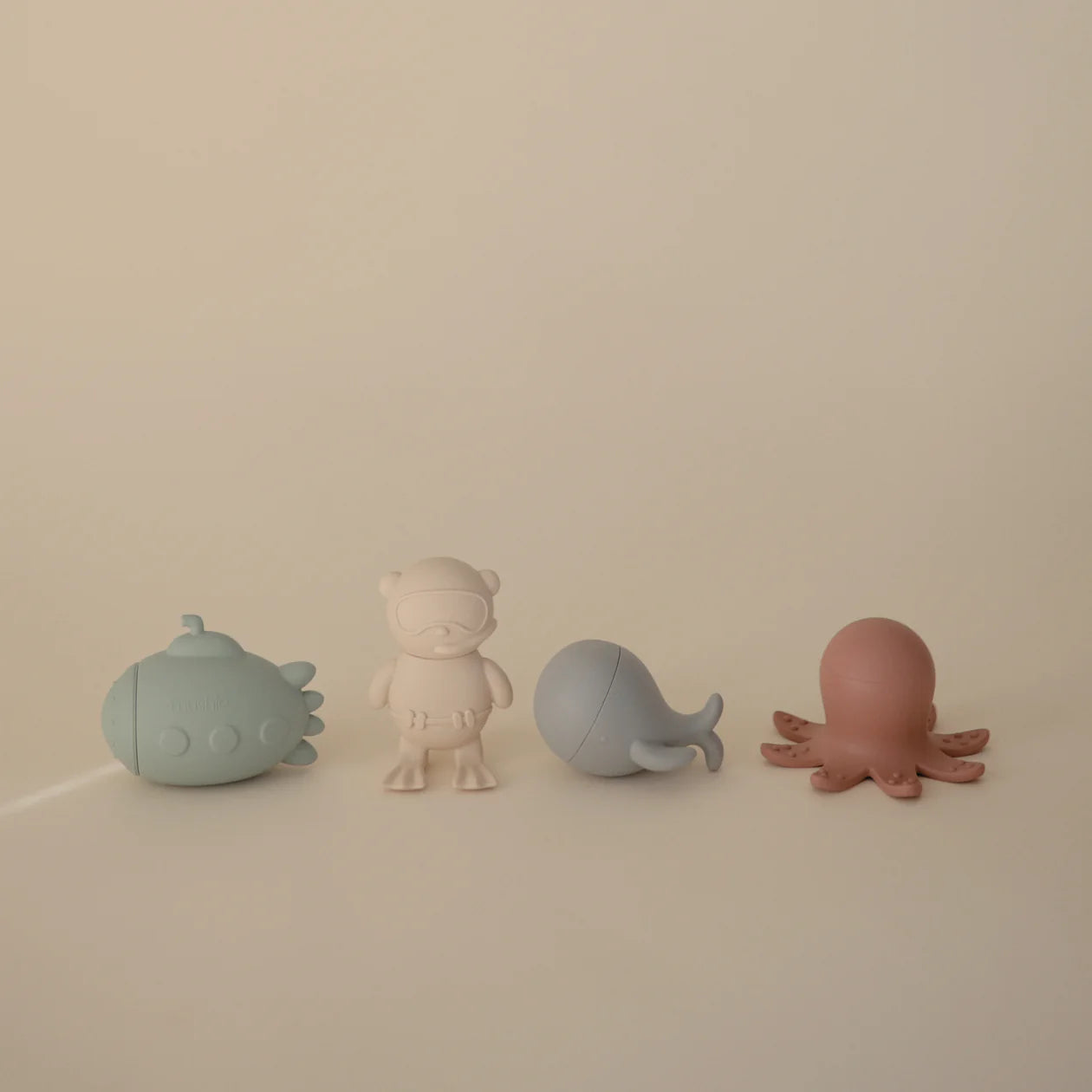 Mushie Sealife Mold Free Bath Play Set - 4 Pack