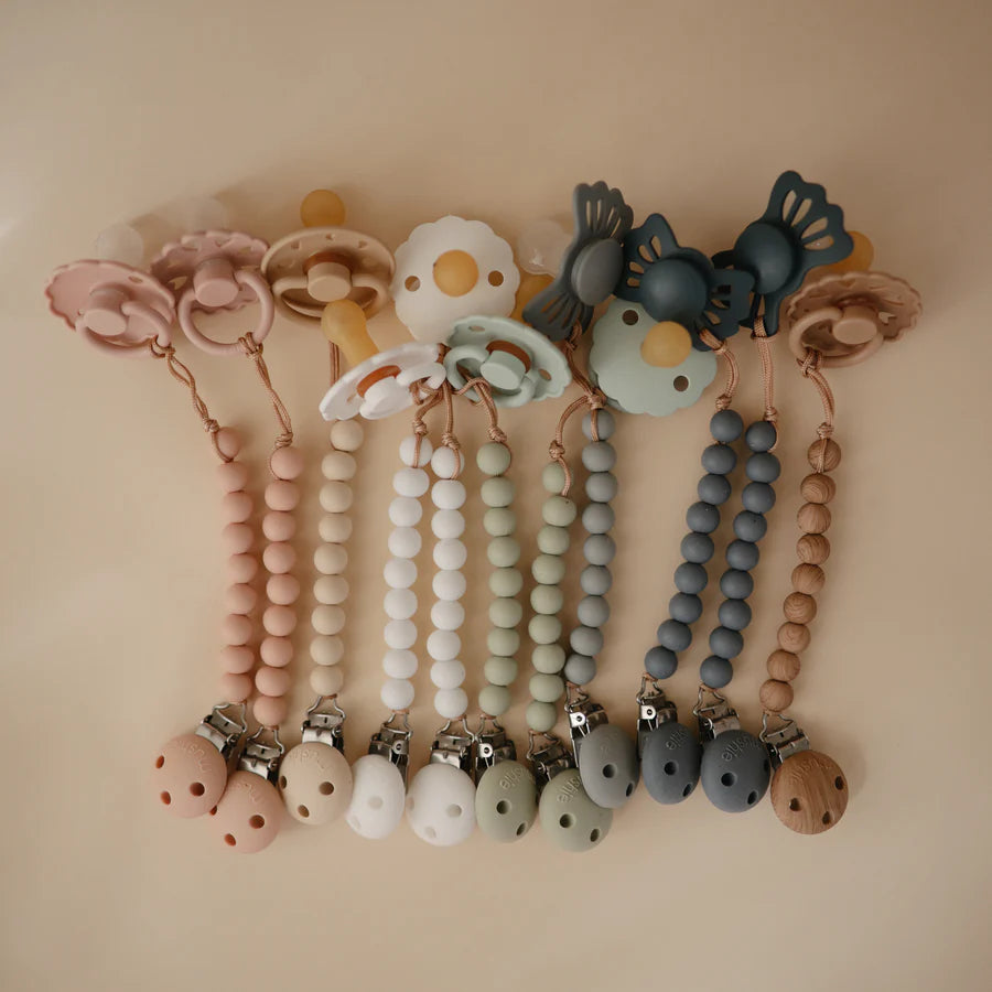Mushie Hera Pacifier Clip, multiple styles