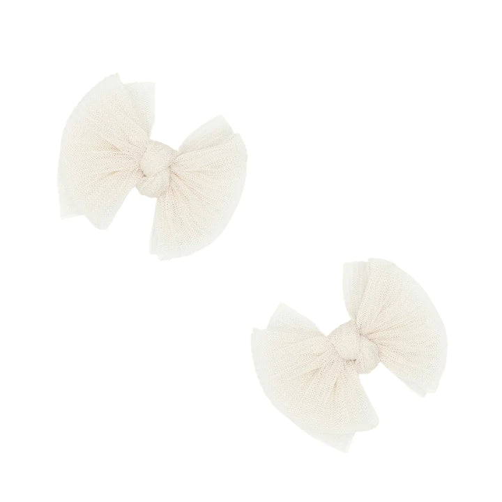 Baby Bling Bows - 2pk Tulle Baby Fab® Clip - Multiple Options