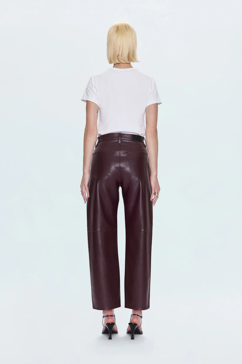 Pistola Jett High Rise Bowed Straight Pant, Cabernet