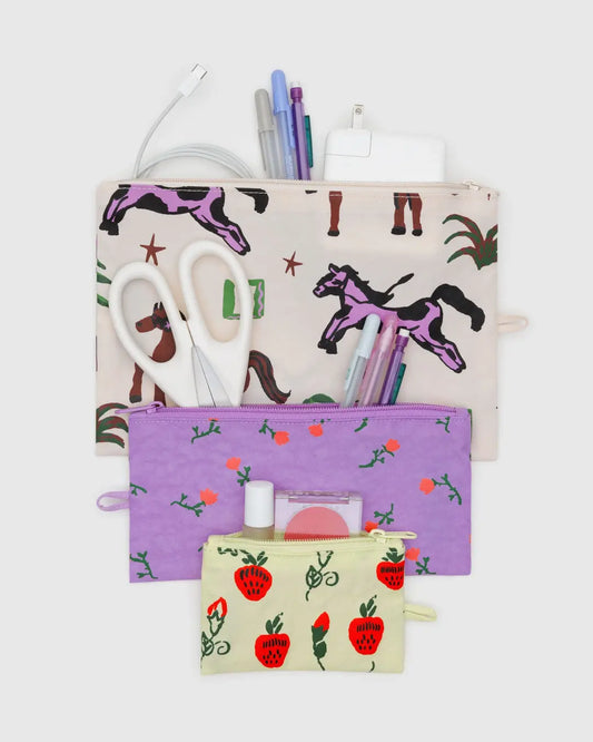 Baggu Flat Pouch Set - Multiple Options