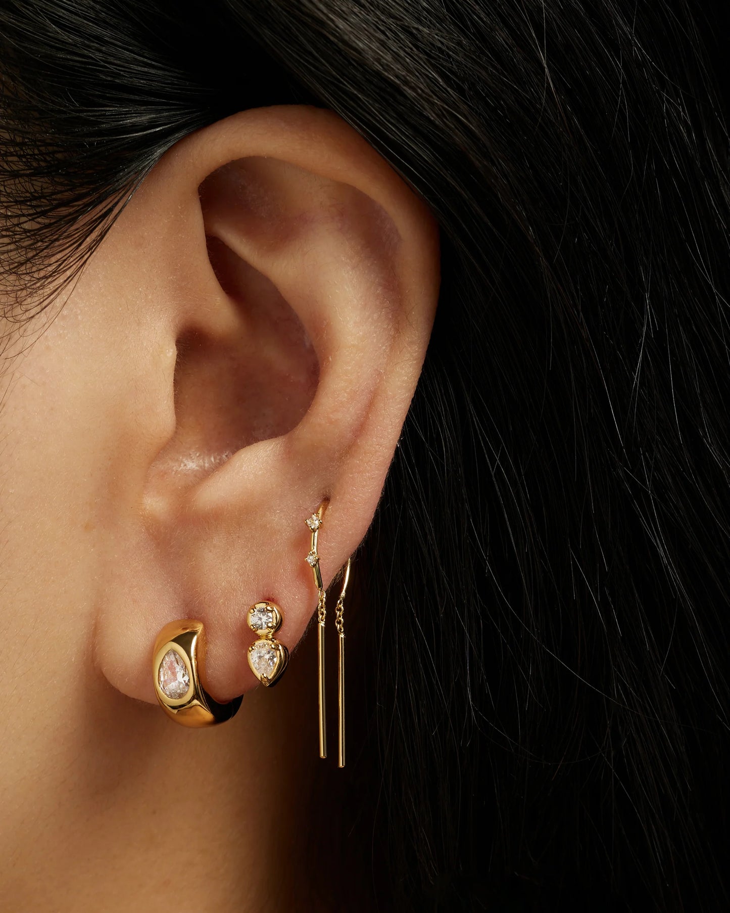Mod + Jo Raven Stacked Studs
