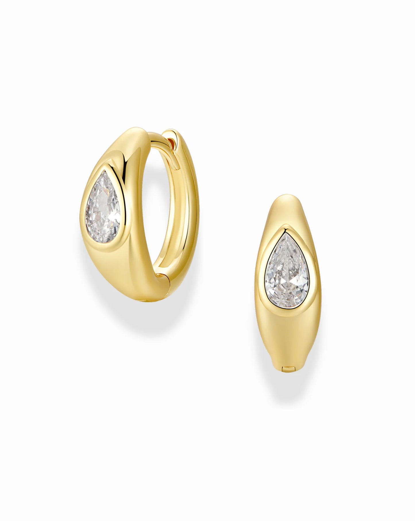 Mod + Jo Tally Pear Huggie Hoops