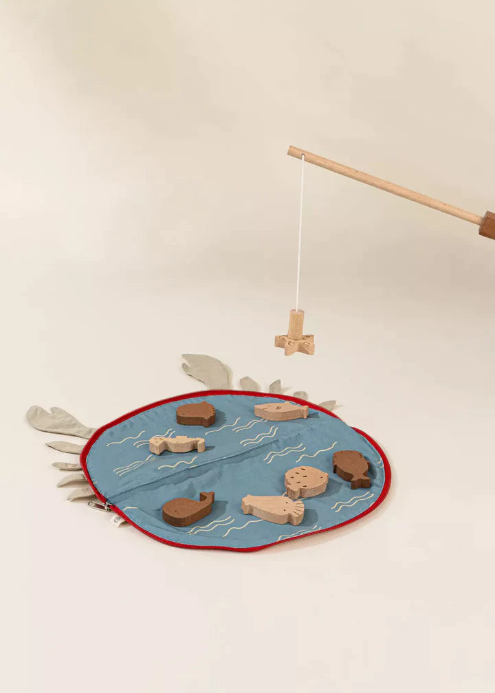 Coco Village - Wooden Fishing Game with Bag