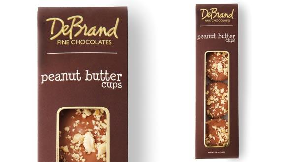 DeBrand Fine Chocolates - Peanut Butter Cups, Box of 4